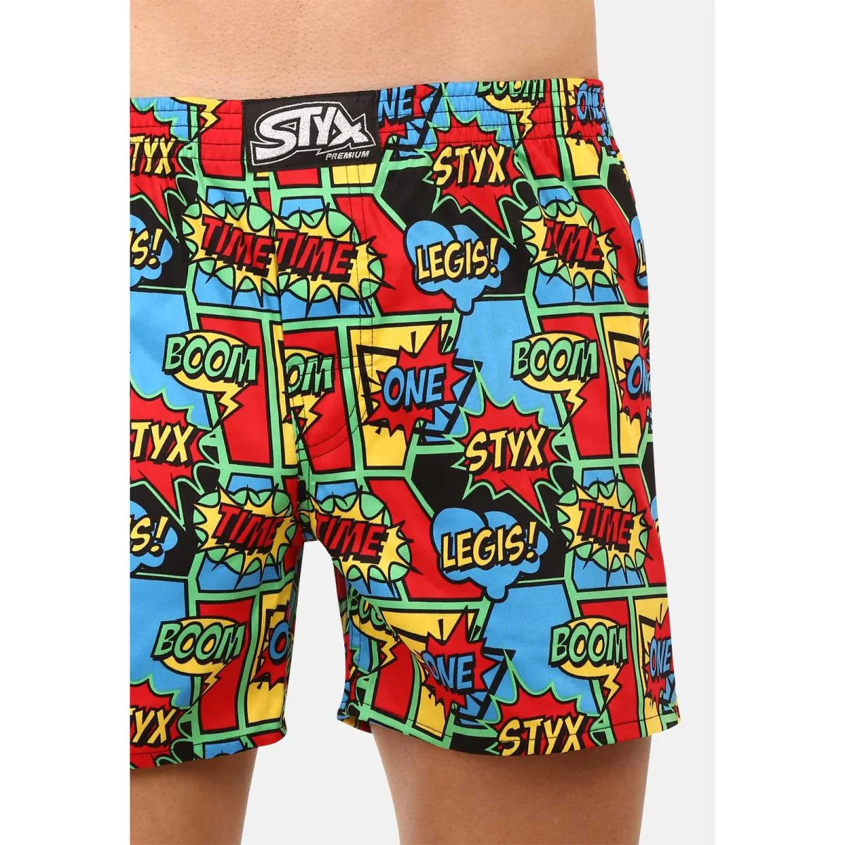Styx Pánské trenky premium art klasická guma boom (AP955) L