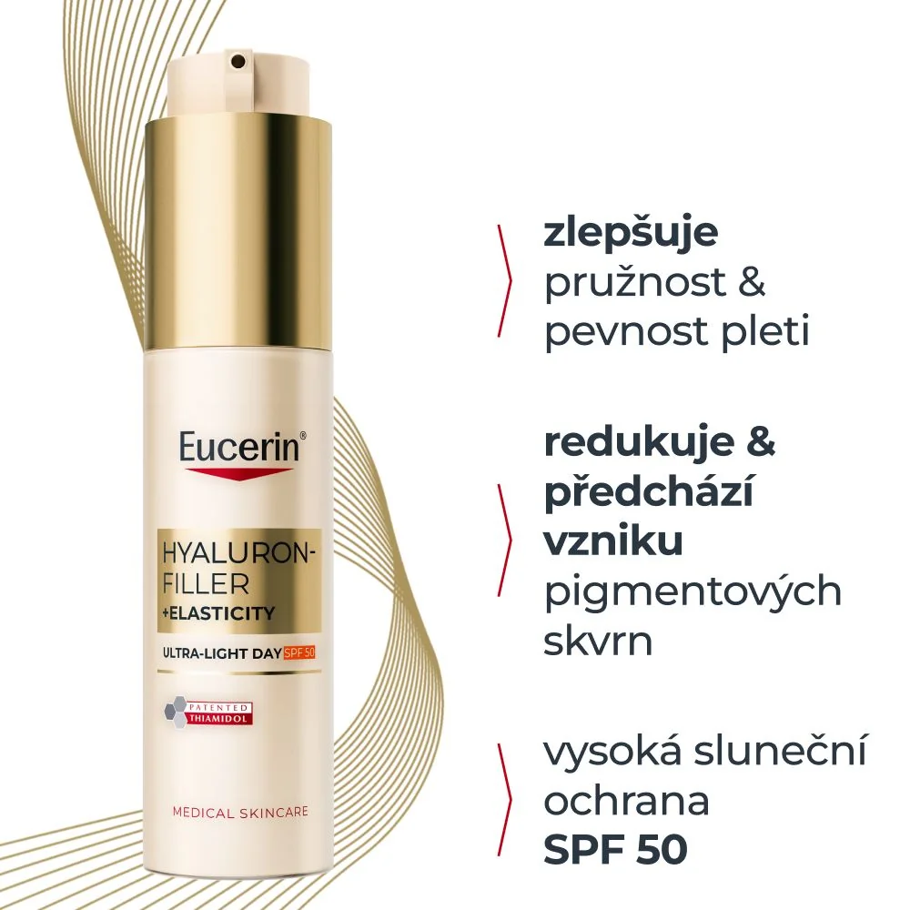 Eucerin Hyaluron-Filler + Elasticity SPF50 ultra lehký denní krém 50 ml
