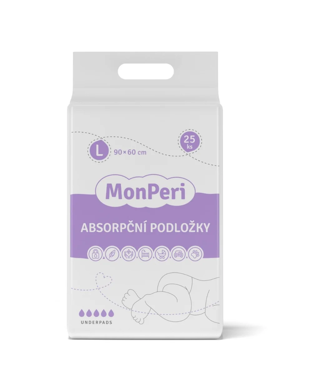MonPeri Absorpční podložky L 60 x 90 cm 25 ks