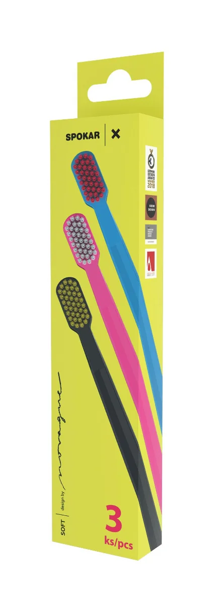 Spokar X soft zubní kartáček 3 ks