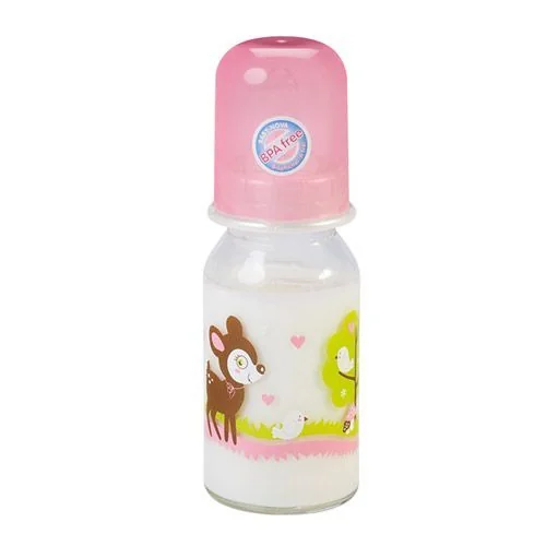 Baby Nova Lahev skleněná s potiskem 125 ml 1 ks