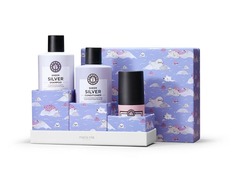 Maria Nila gift box 21 set pro blond vlasy s fialovými pigmenty 3 ks