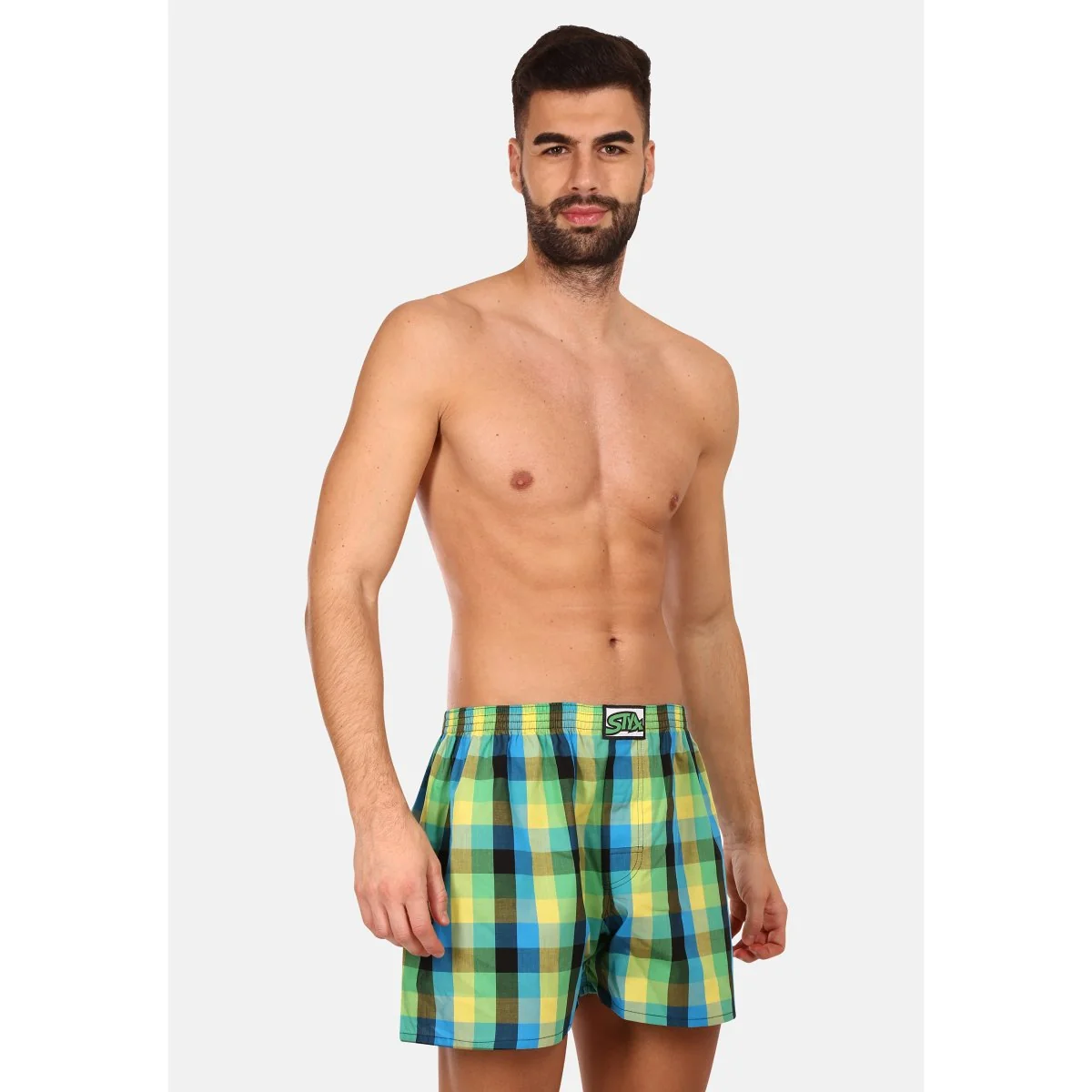 Styx Pánské trenky klasická guma vícebarevné (A936) XL