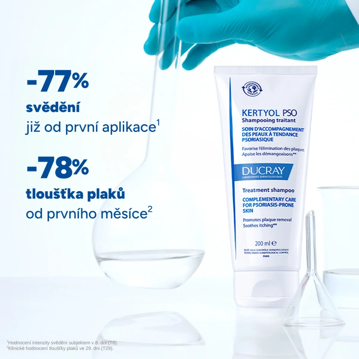 Ducray Kertyol PSO Pečující šampon navracející rovnováhu vlasové pokožce 200 ml