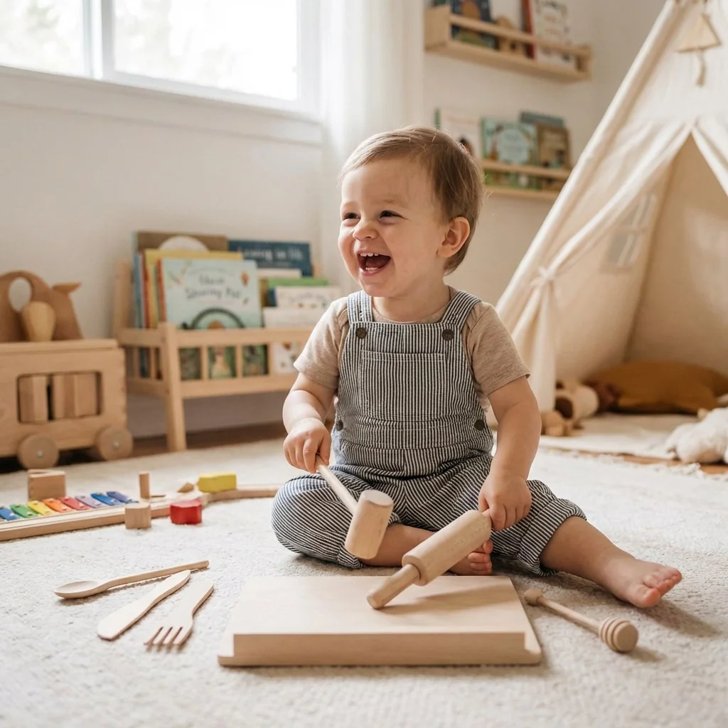 Baby Mix Dřevěná kuchyňská sada pro malé šéfkuchaře