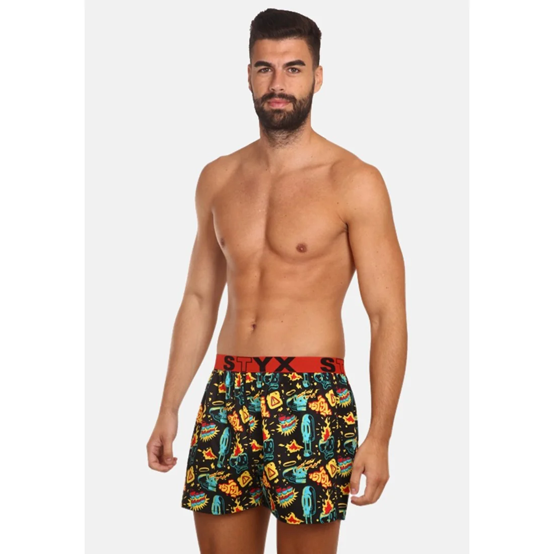 Styx Pánské trenky art sportovní guma toohot (B1458) L