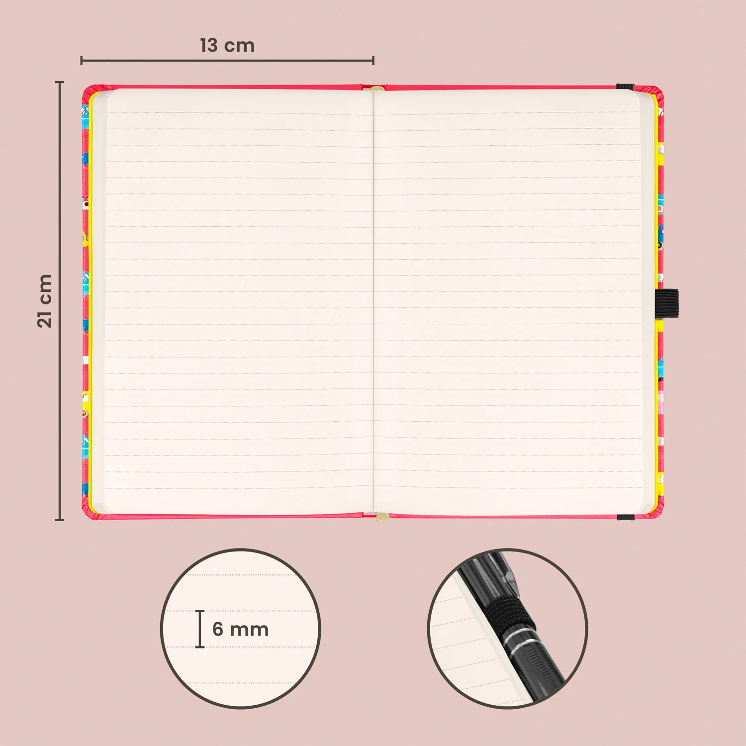 NOTIQUE Notes Krtek Auta, linkovaný, 13 x 21 cm 13 × 21 cm