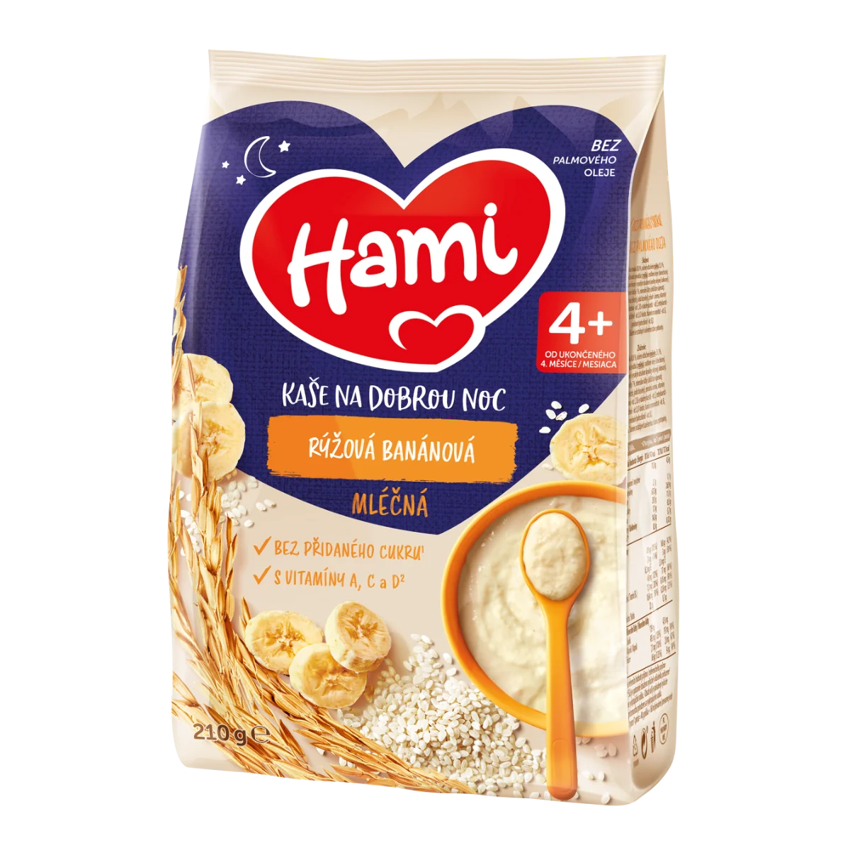 Hami Mléčná kaše na dobrou noc rýžová banánová 210 g