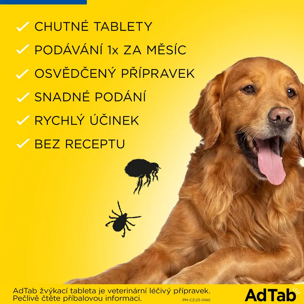 AdTab Žvýkací tablety pro psy >22-45 kg 900 mg 1 tableta