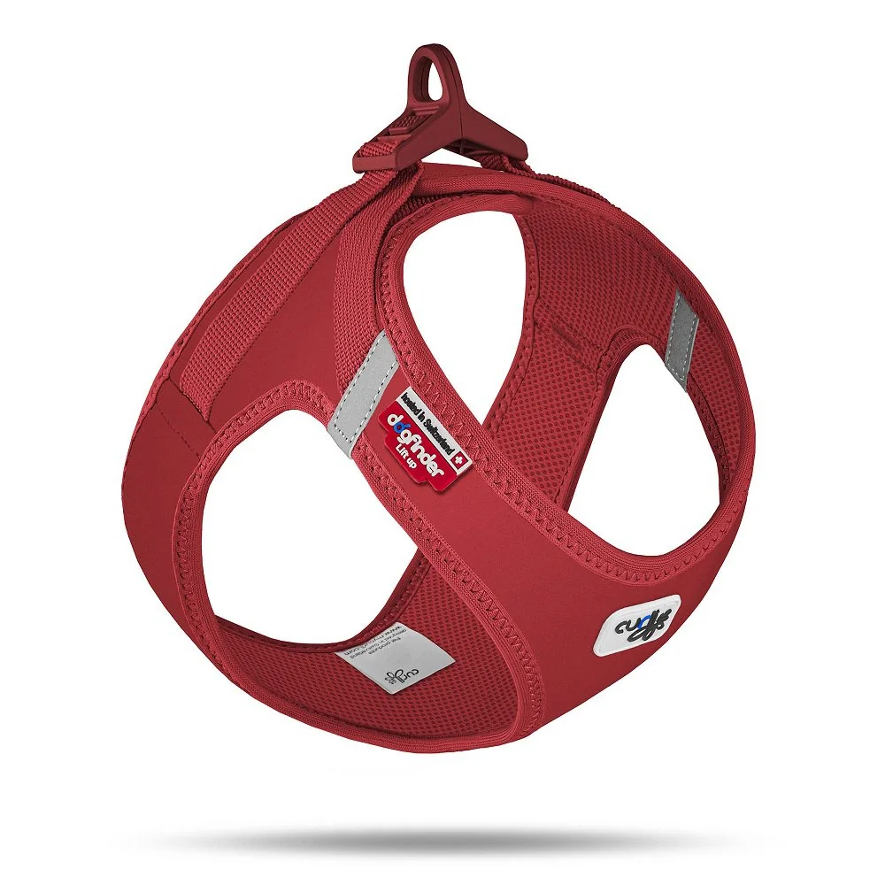 Curli Postroj pro psy se sponou Softshell Red L, 8-13 kg