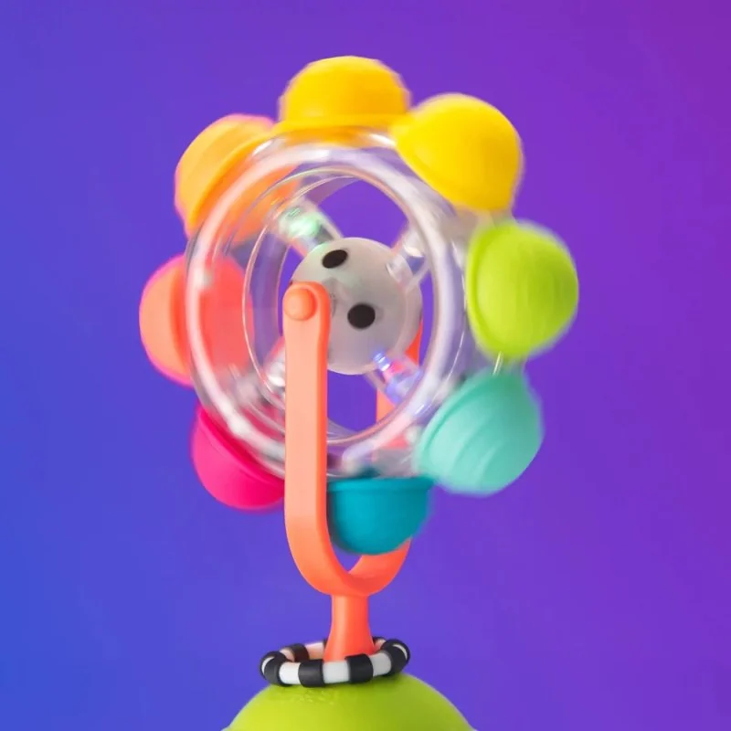 Sassy hračka s přísavkou Light-Up Rainbow Reel