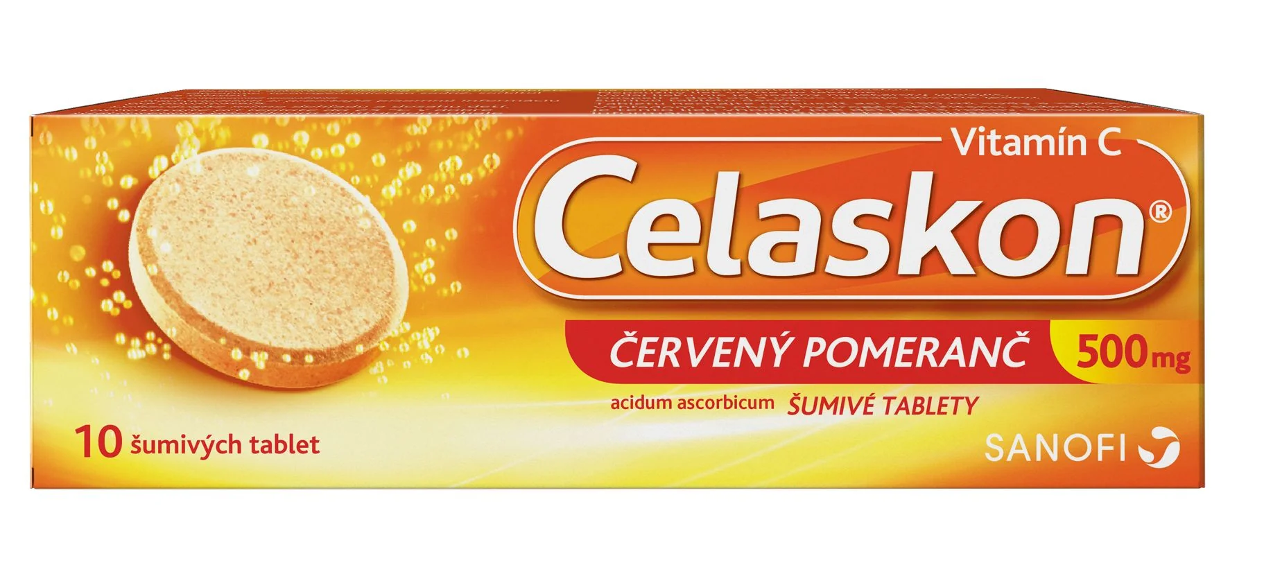 Celaskon Červený pomeranč 500 mg 10 šumivých tablet