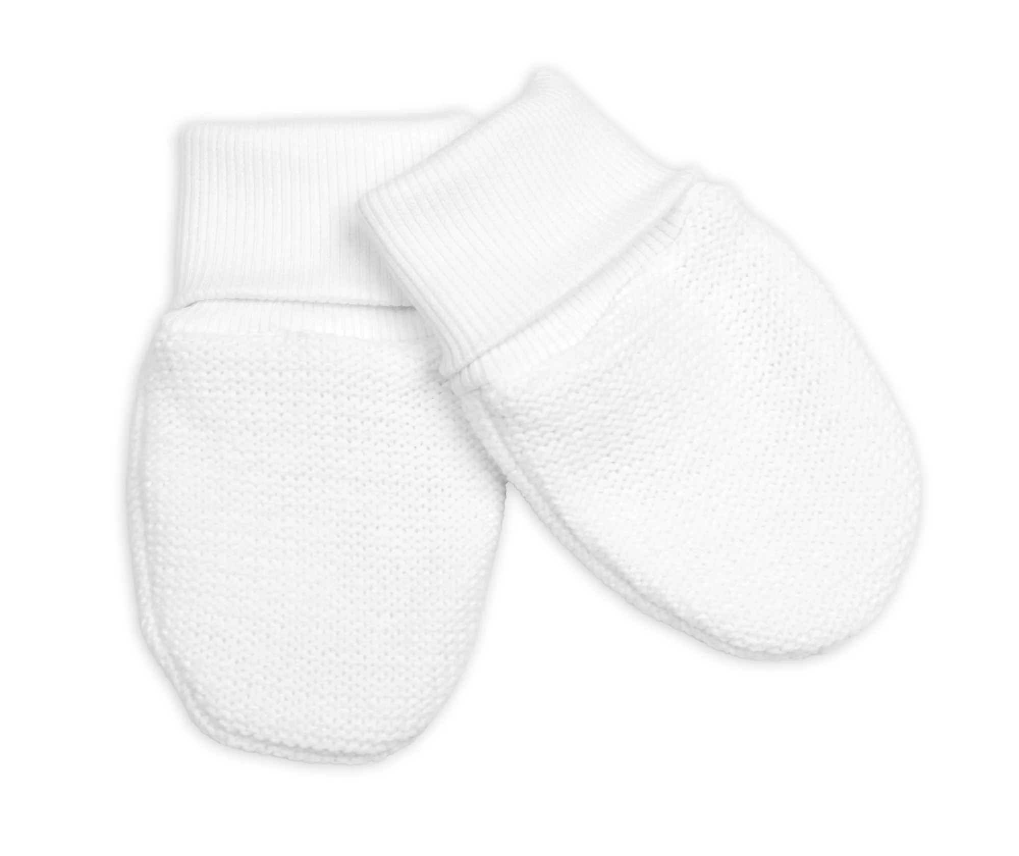 Baby Nellys Pletené kojenecké rukavičky vel. 56/68 - 1 pár, bílé
