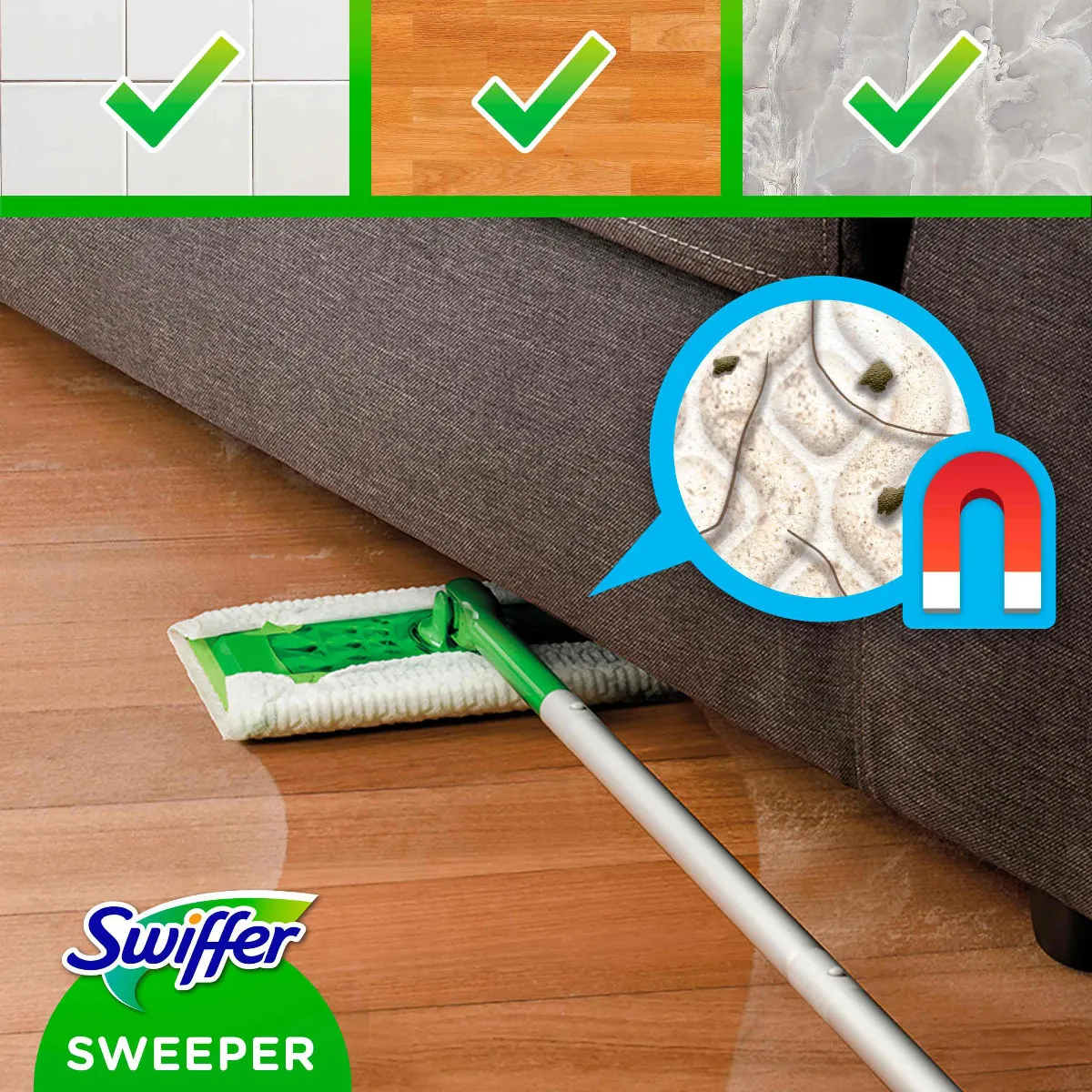 Swiffer Sweeper Startovací sada na suchý i mokrý úklid 