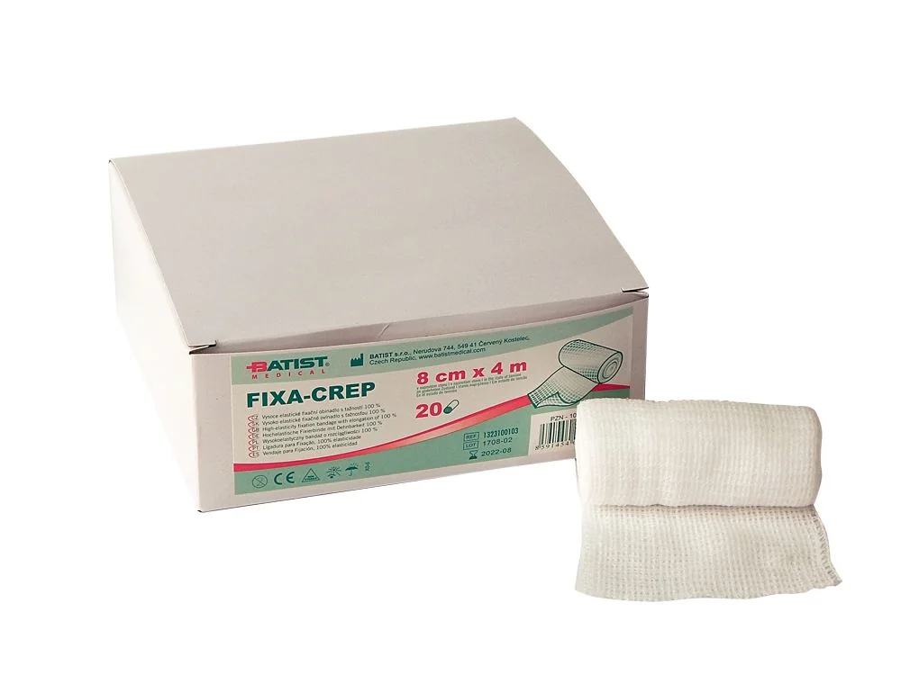 Fixa-crep Obinadlo fixační 8 cm x 4 m  20 ks