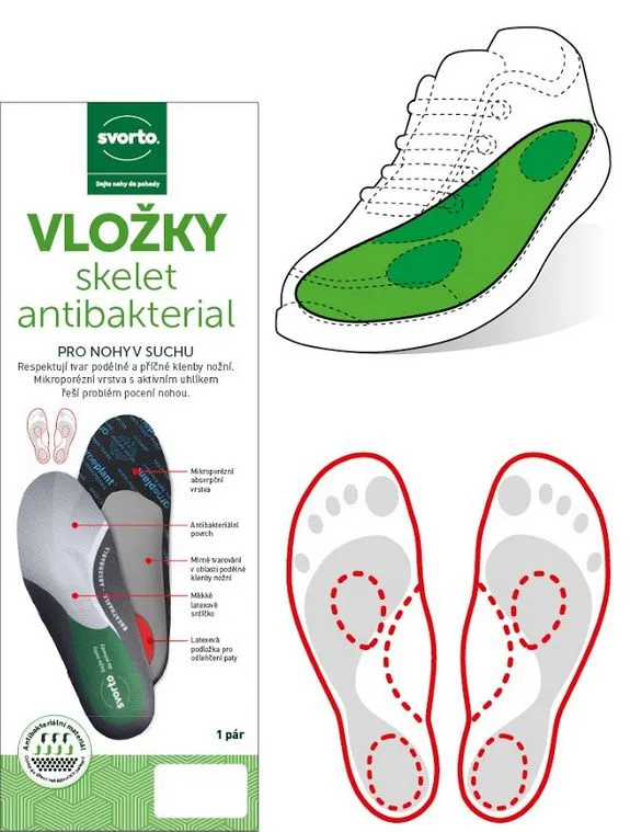 Svorto 055 Vložky skelet antibacterial vel. 43 1 pár