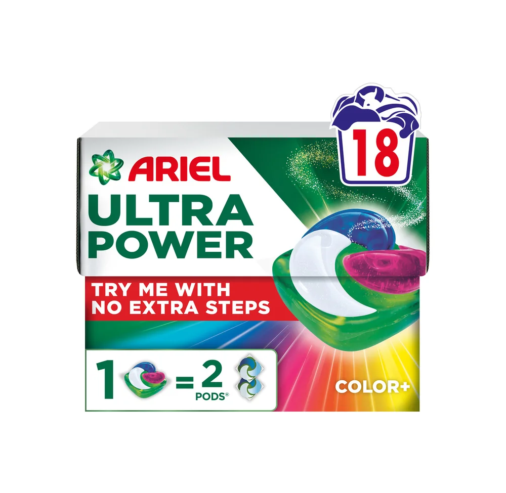 Ariel Ultra Power Pods Color+ kapsle na praní 18 ks