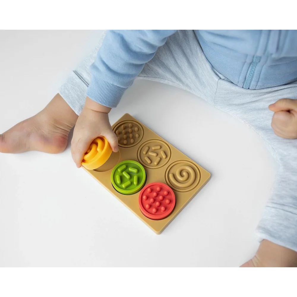 Hencz Toys Puzzle senzorická kolečka, pastelová