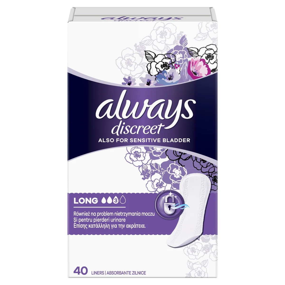 Always Discreet Long inkontinenční intimky 40 ks