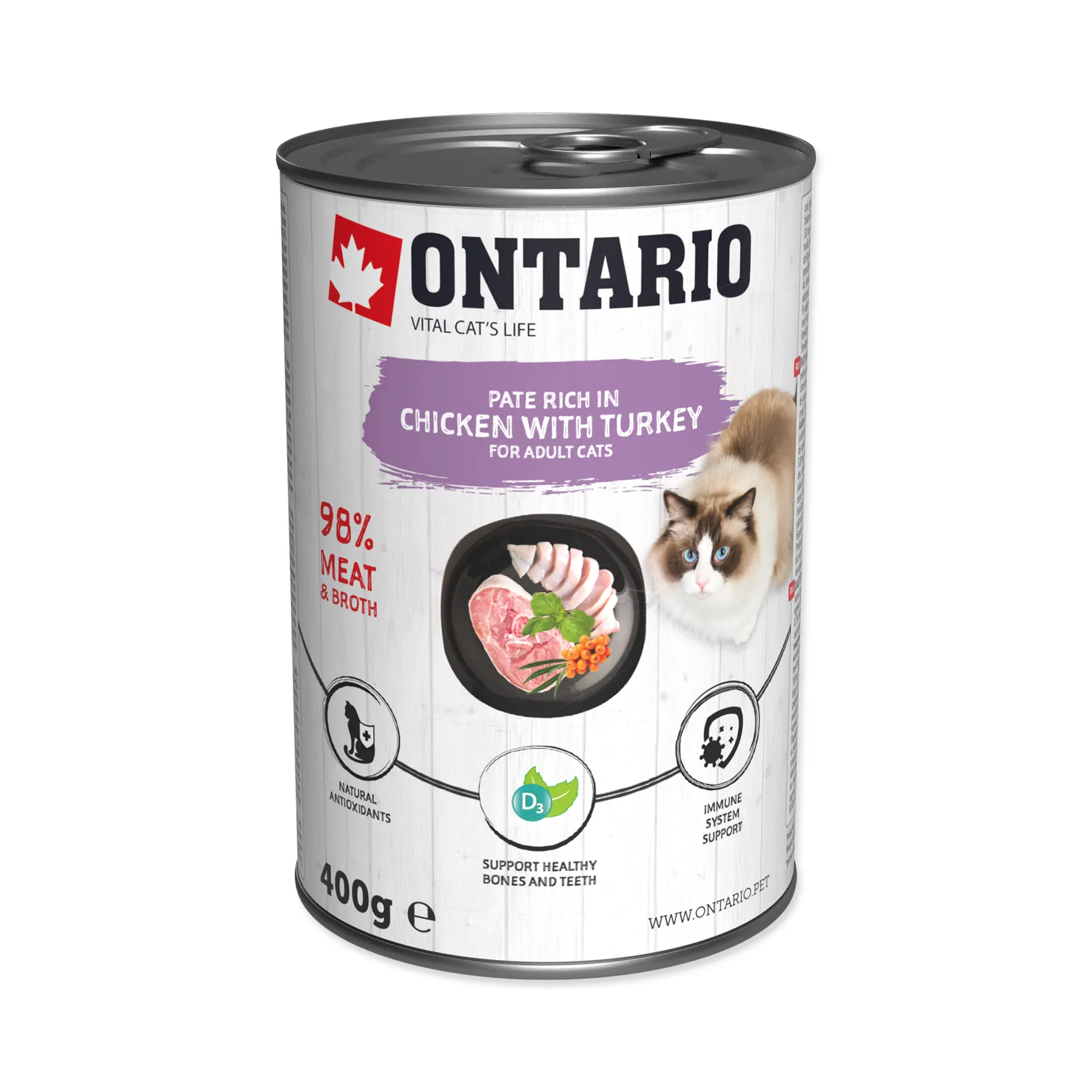 Ontario Kuřecí paté s krůtou konzerva 400 g