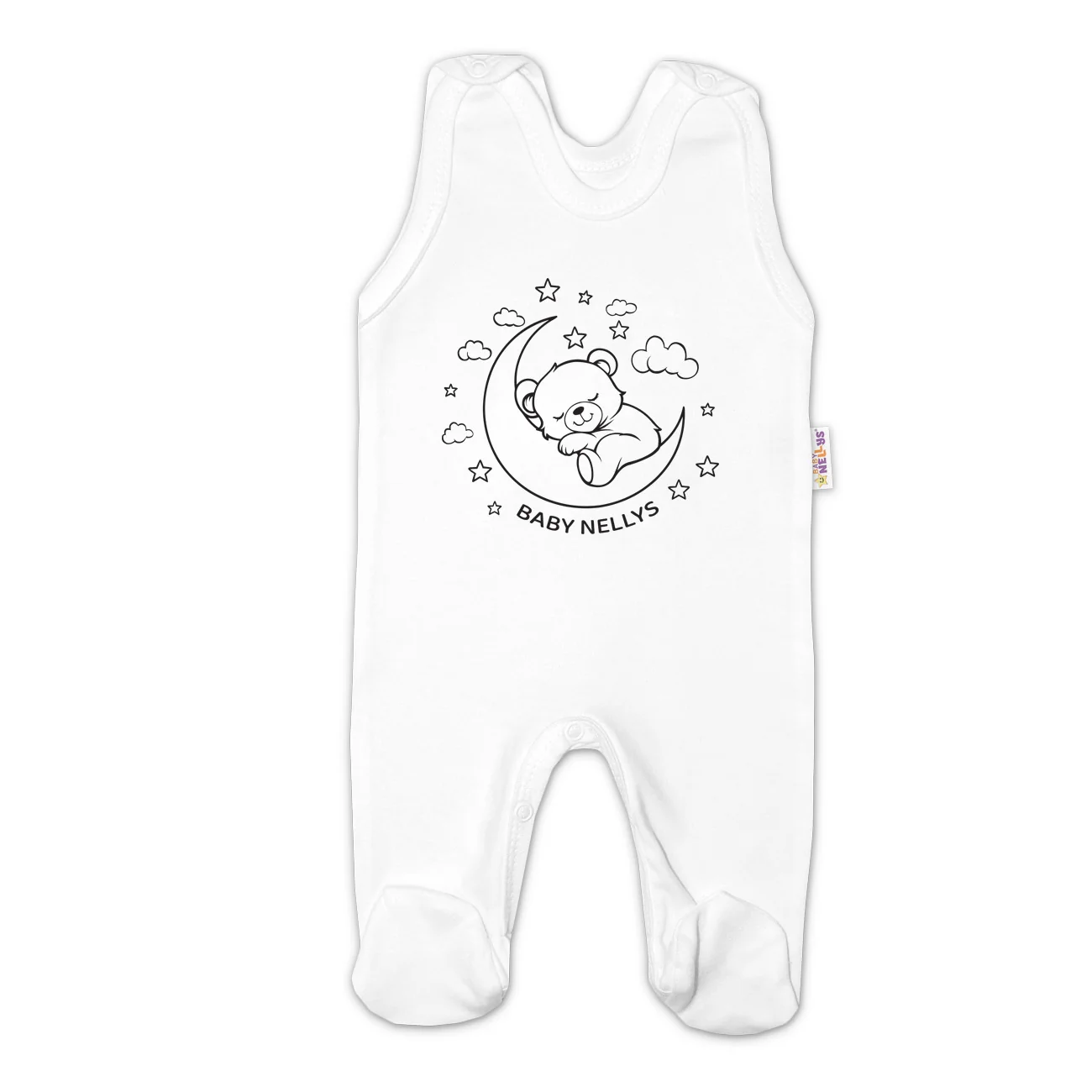 Baby Nellys Soupravička do porodnice 6D, Medvídek na měsíčku, vel. 50