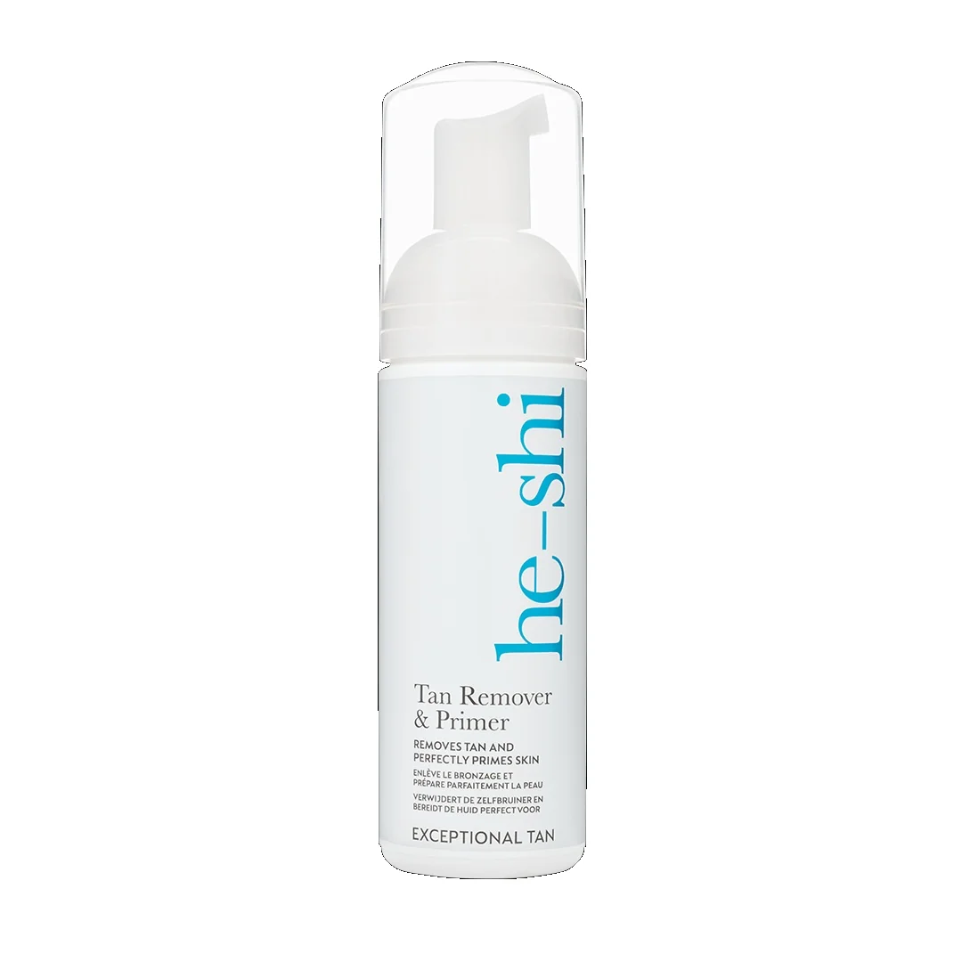 he-shi Tan Remover&Primer peelingová pěna 150 ml