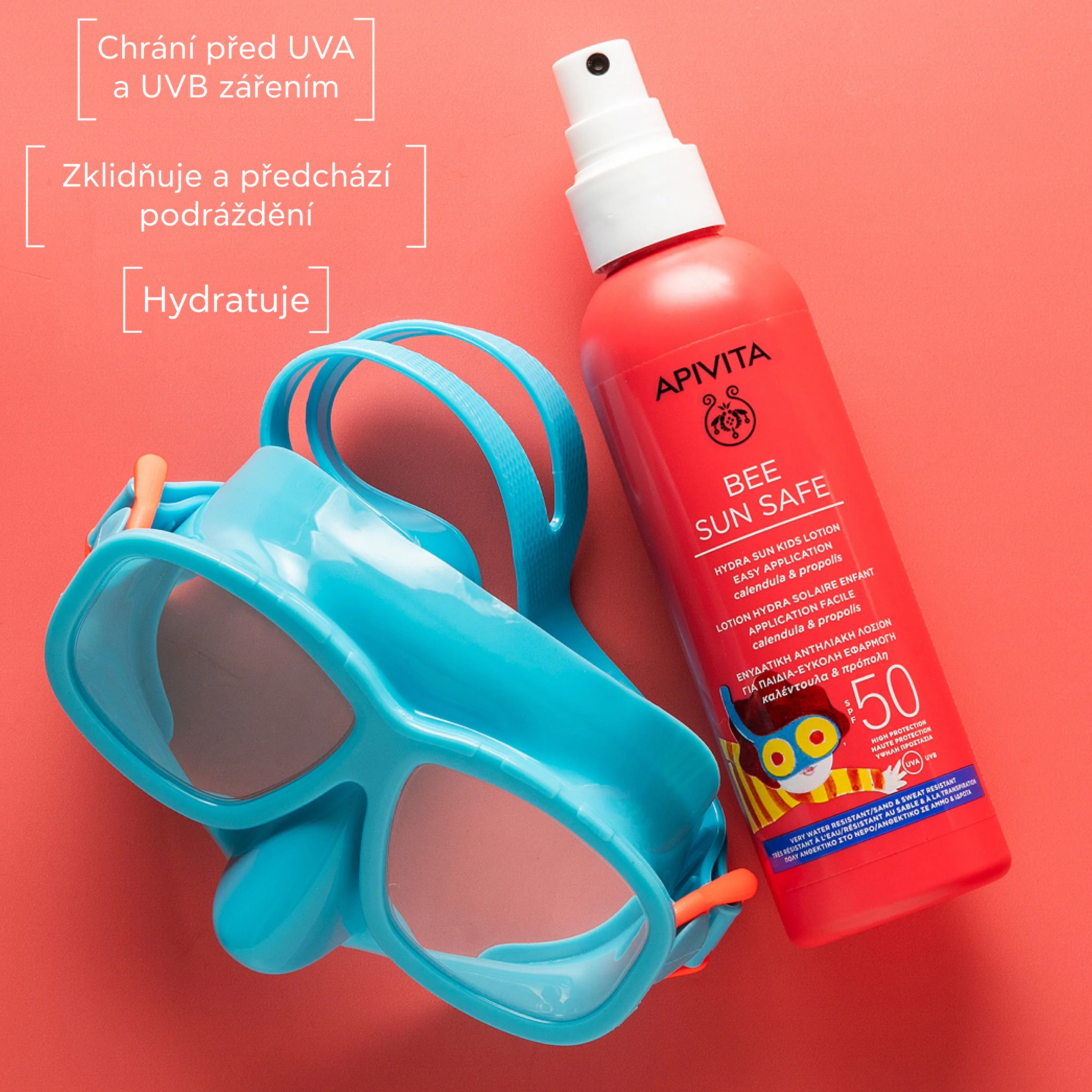 APIVITA Bee Sun Safe Hydra Sun SPF50 dětské opalovací mléko 200 ml