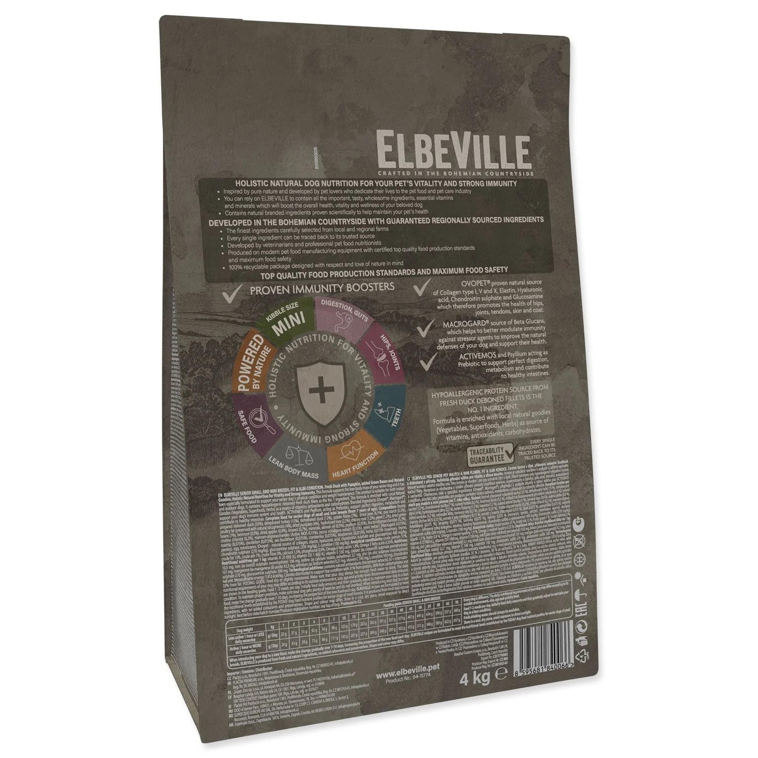 Elbeville Krmivo Senior Mini Fit and Slim Condition Fresh Duck 4kg
