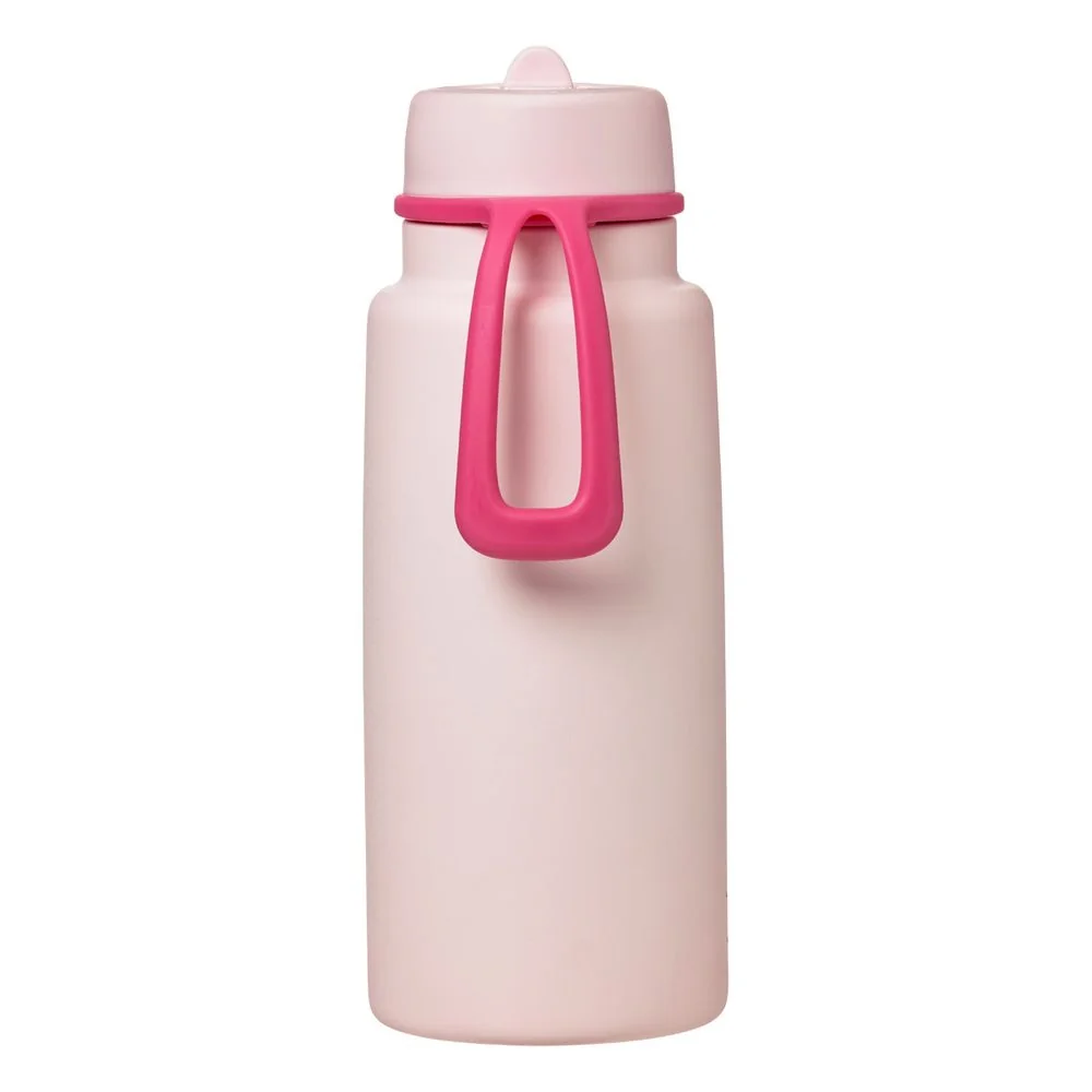 B.BOX Nerezová termolahev s brčkem 1l - pink paradise