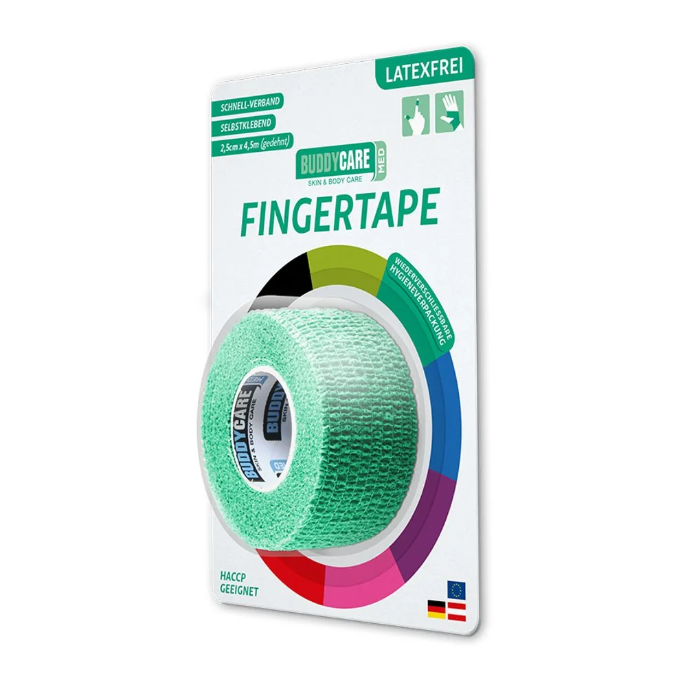 BUDDYCARE®MED Náplast na prsty 2,5 cm x 4,5 m zelená