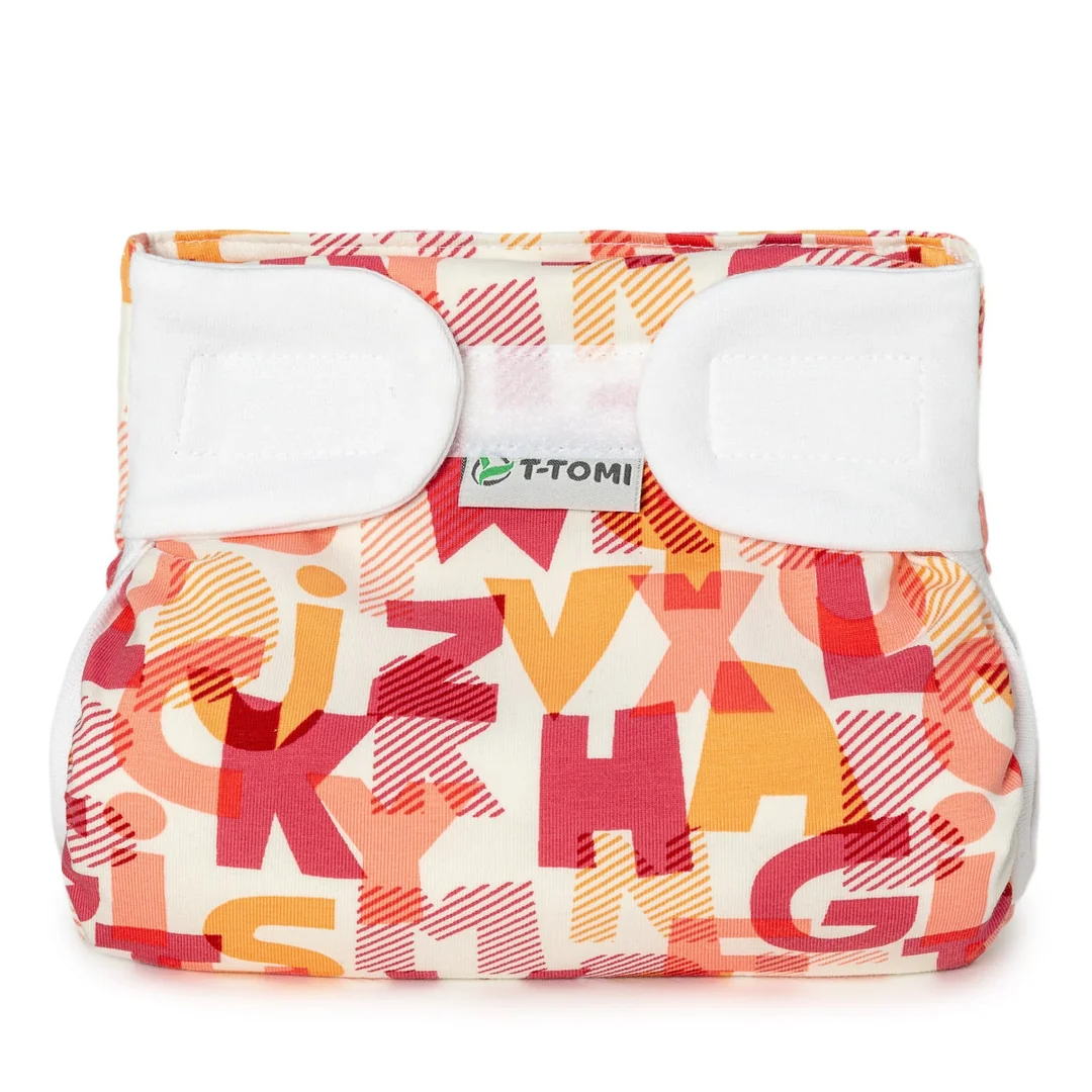 T-tomi Ortopedické abdukční kalhotky - suchý zip Pink alphabet (5-9kg)