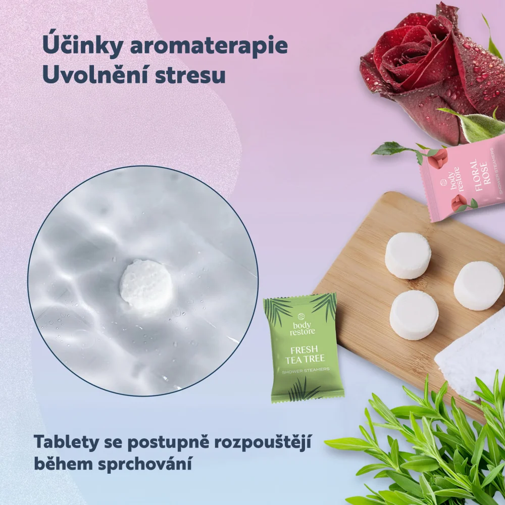 Body Restore Aromatické tablety do sprchy essence variety 6 ks