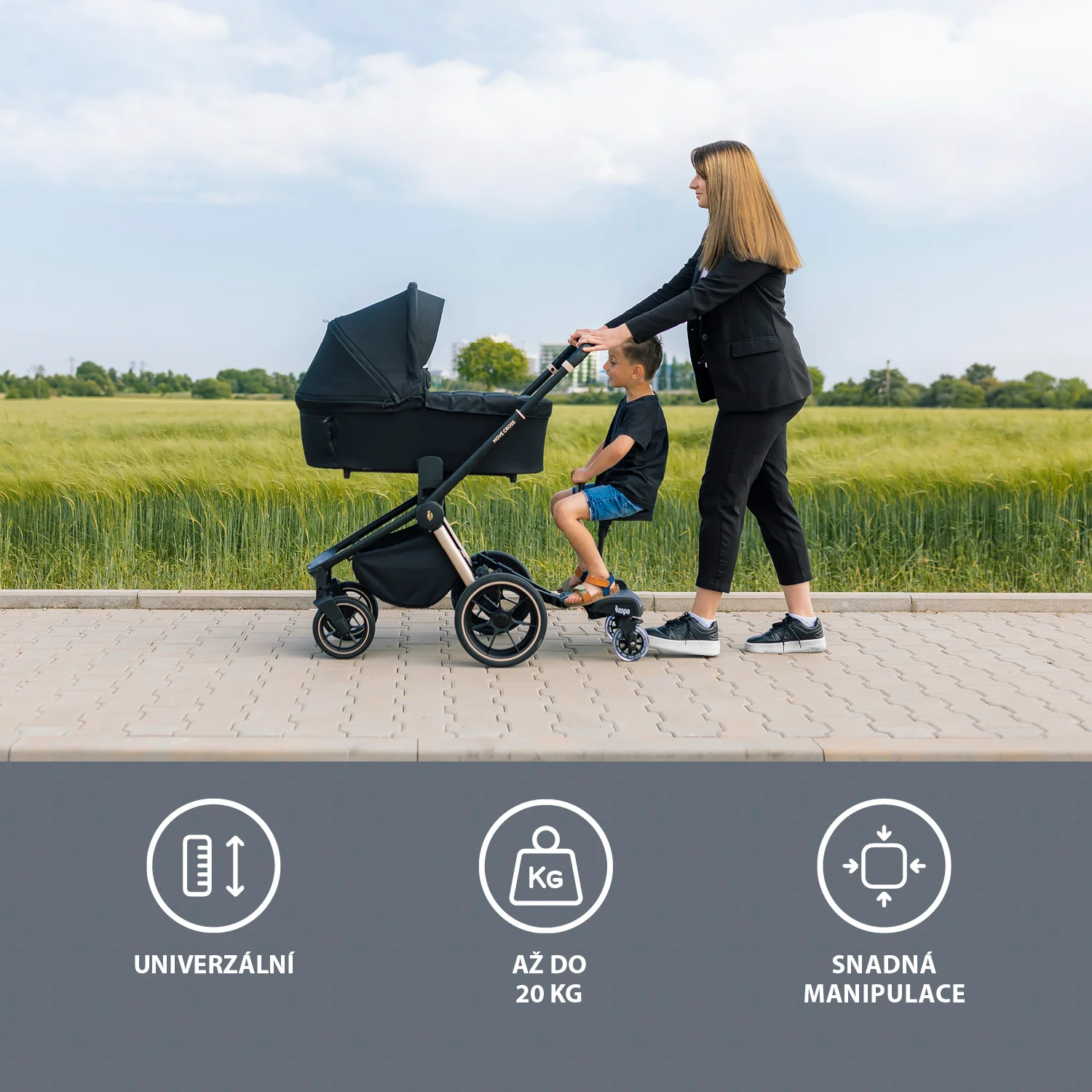 Zopa Sedátko ke stupátku Segboard 2, Black