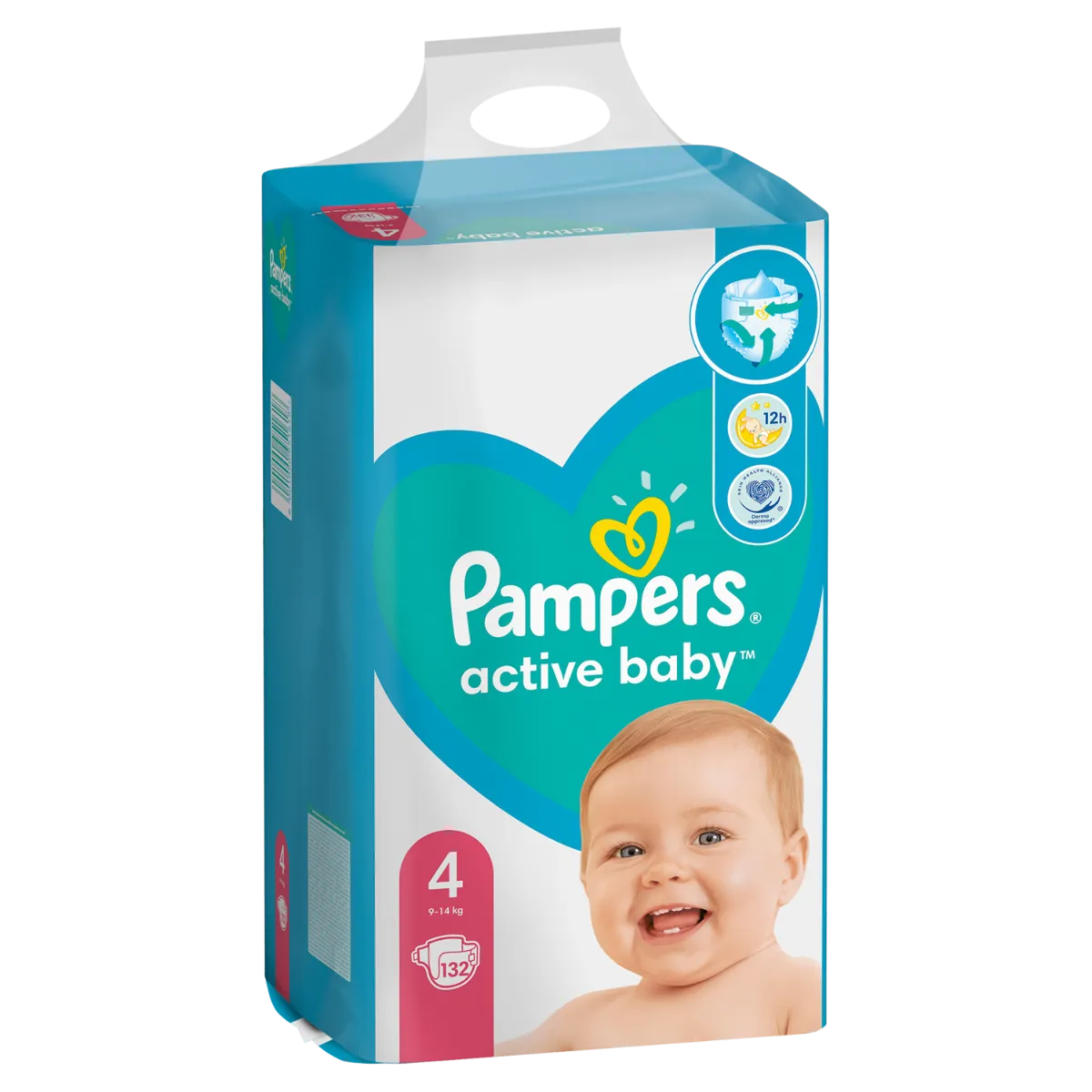 Pampers Active Baby vel. 4 9–14 ks dětské pleny 132 ks