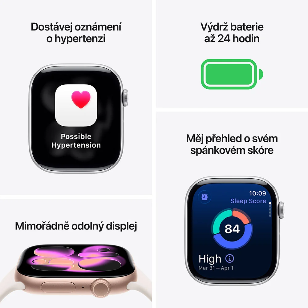 Apple Watch Series 11 46mm S.Grey, Black SB, M/L chytré hodinky