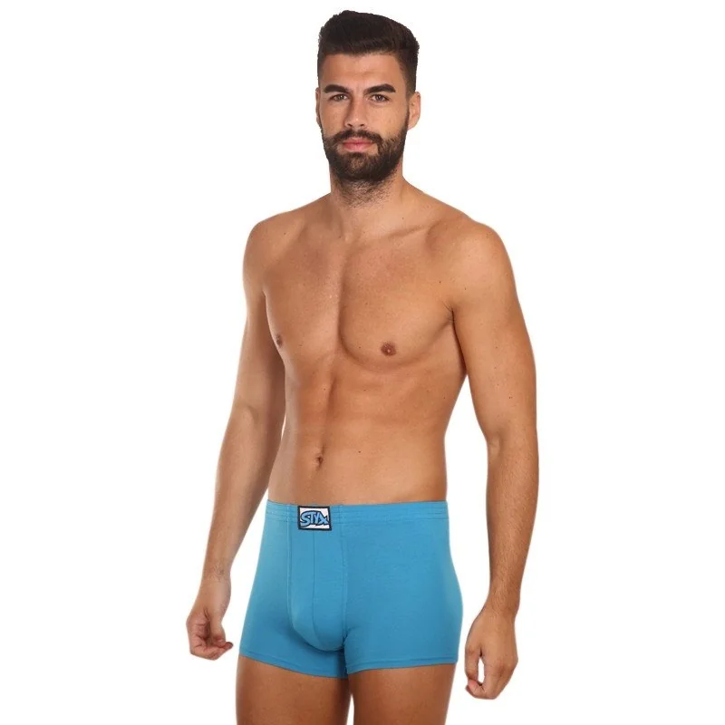 Styx Pánské boxerky klasická guma modré (Q969) M