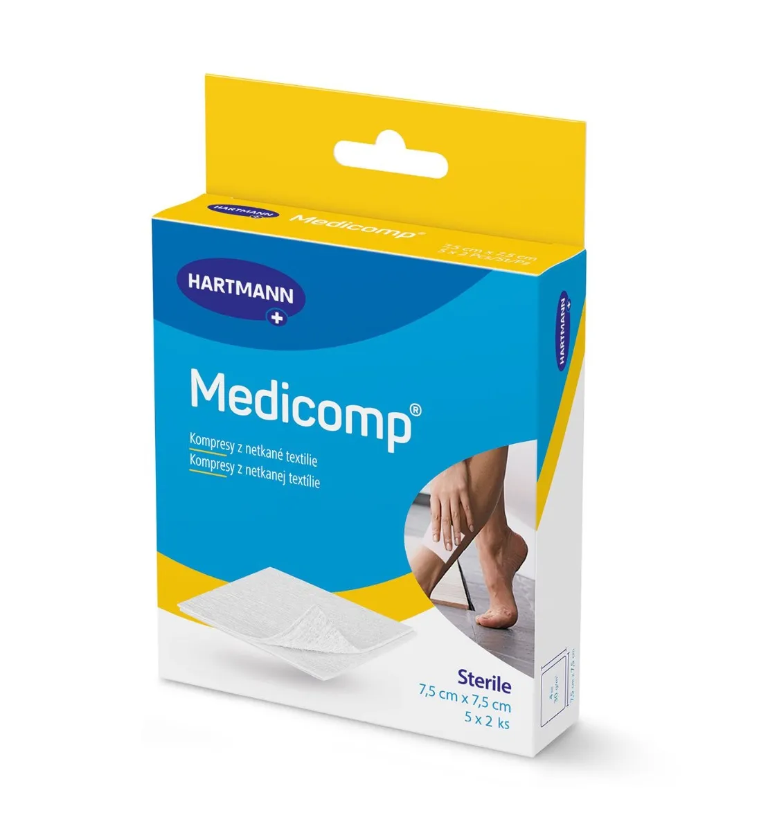 Medicomp Kompres sterilní 7,5 x 7,5 cm 10 ks