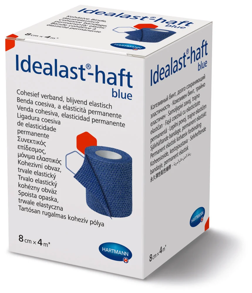 Hartmann Idealast-haft color 8 cm x 4 m obinadlo elastické modré