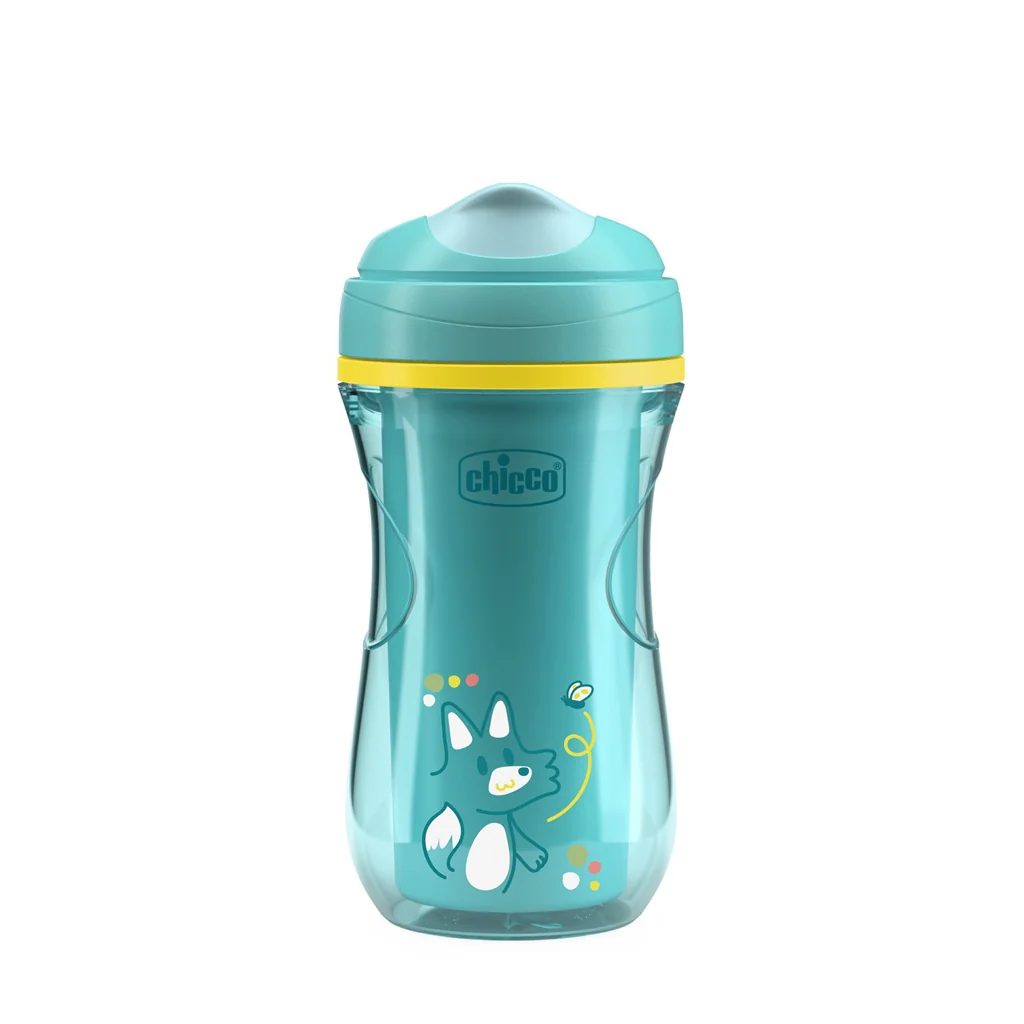 Chicco Hrneček Active termo s tvrdým náustkem 14m+ 266 ml teal