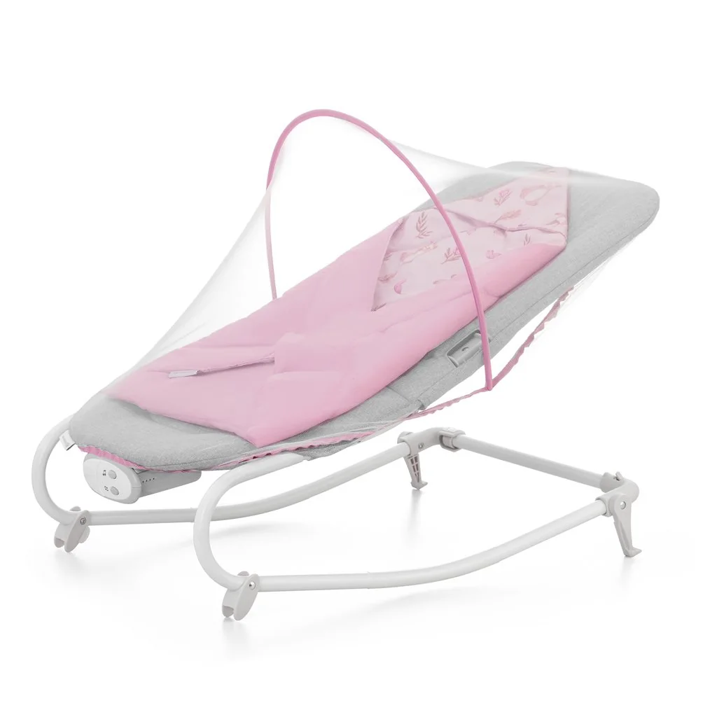 Kinderkraft Houpátko vibrující s melodií Felio 2 Peony Rose 0m+, do 9 kg