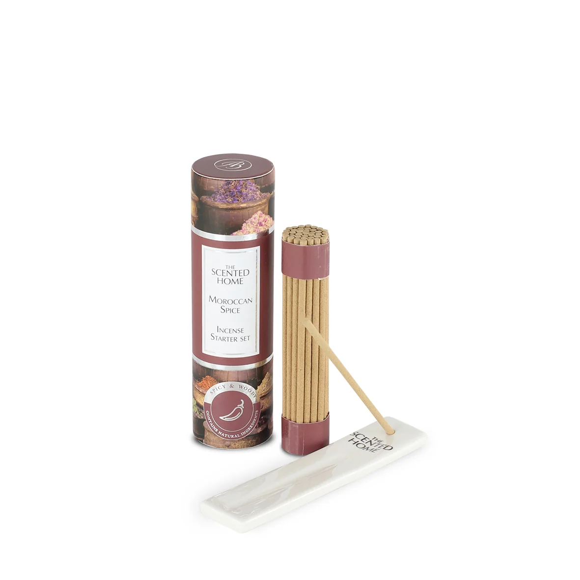 Ashleigh & Burwood London Sada vonných tyčinek mini s keramickým stojanem MOROCCAN SPICE 12 cm