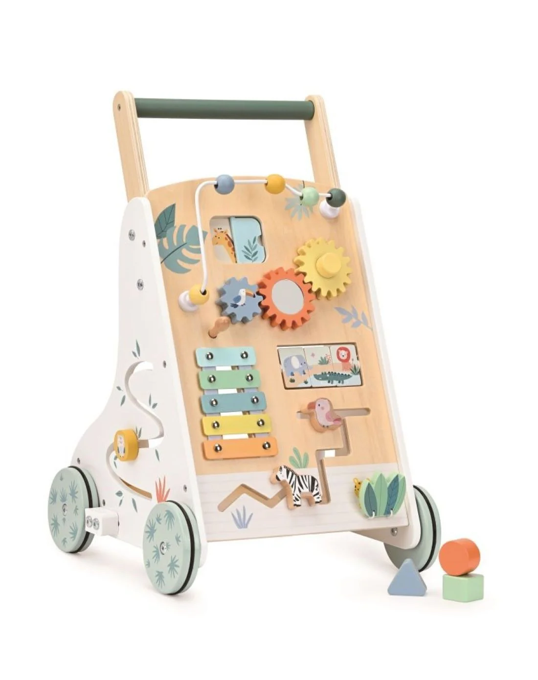 Lelin Dřevěné chodítko Montessori Džungle – Lelin