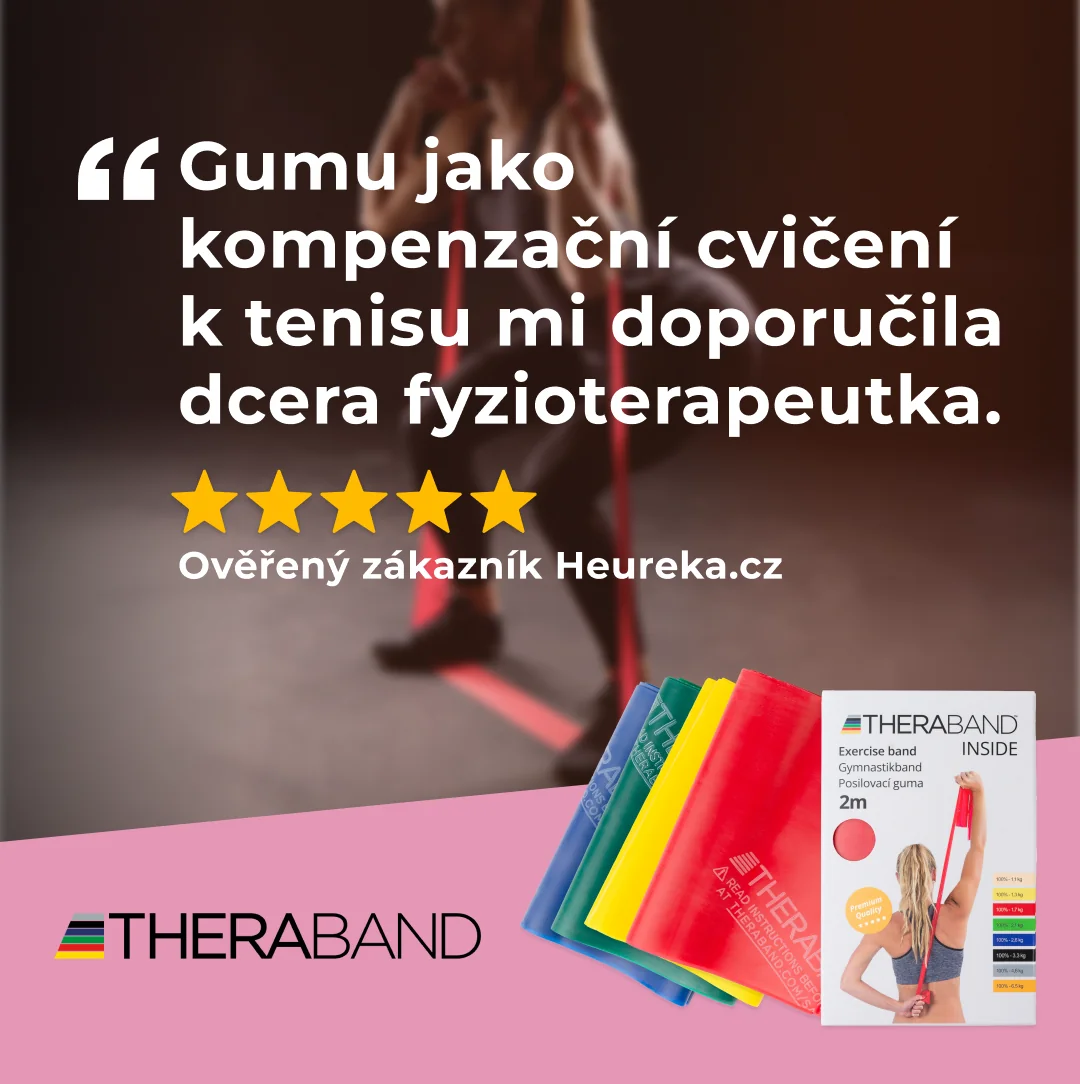 Thera-Band Posilovací guma 2,5 m s obalem, žlutá, slabá
