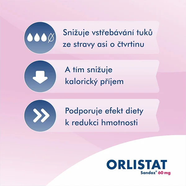 Orlistat Sandoz 60 mg 84 tobolek