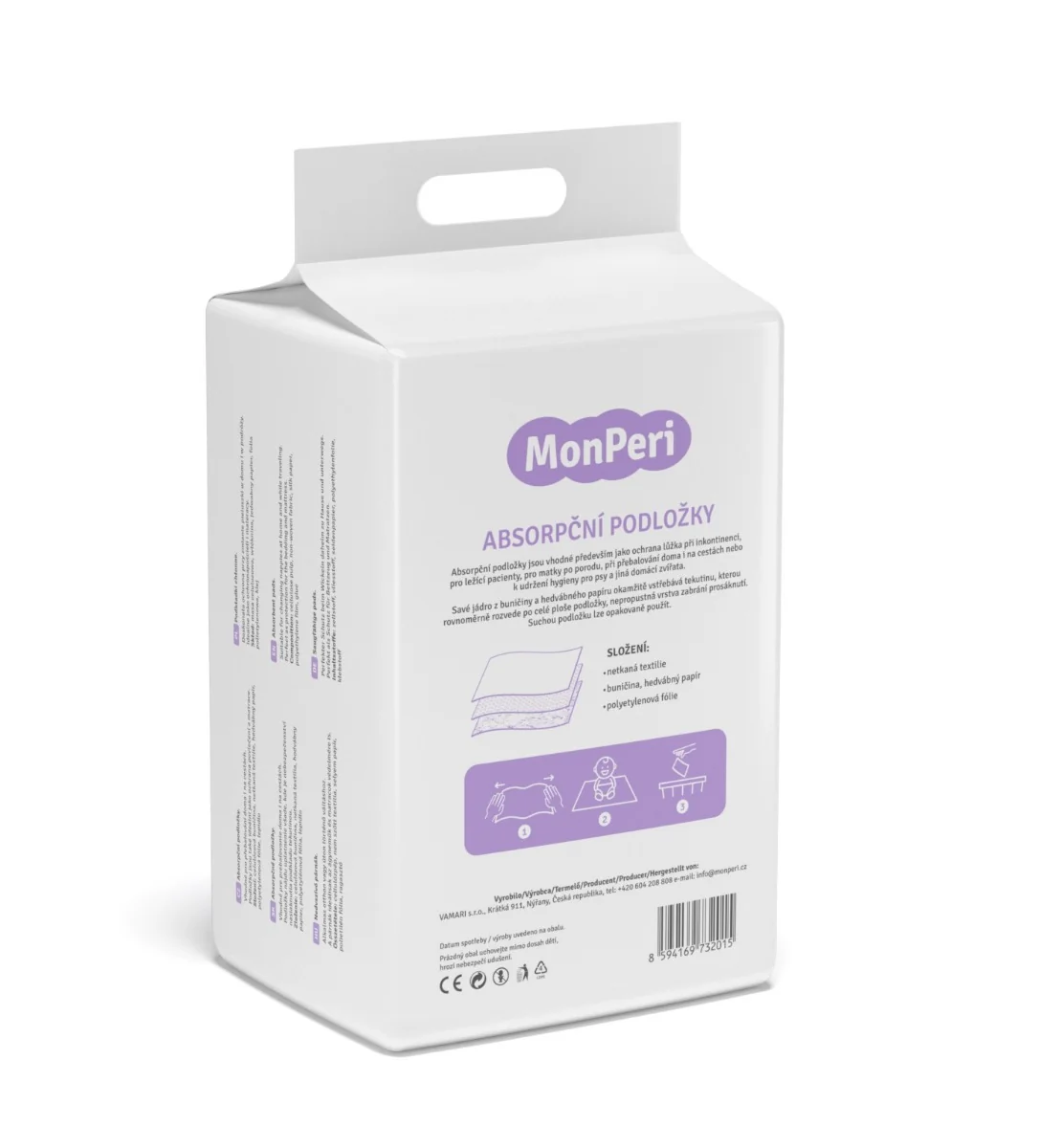 MonPeri Absorpční podložky L 60 x 90 cm 25 ks