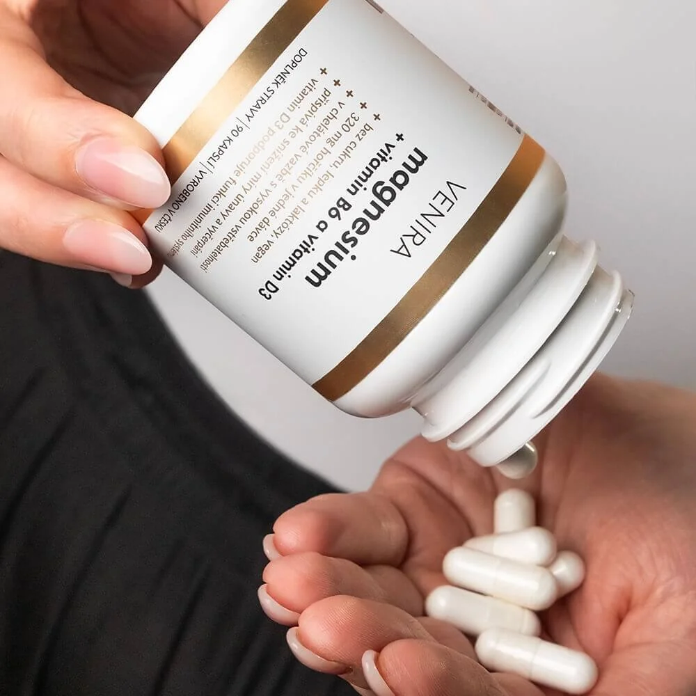 Venira Magnesium + vitamin B6 a vitamin D3 90 kapslí