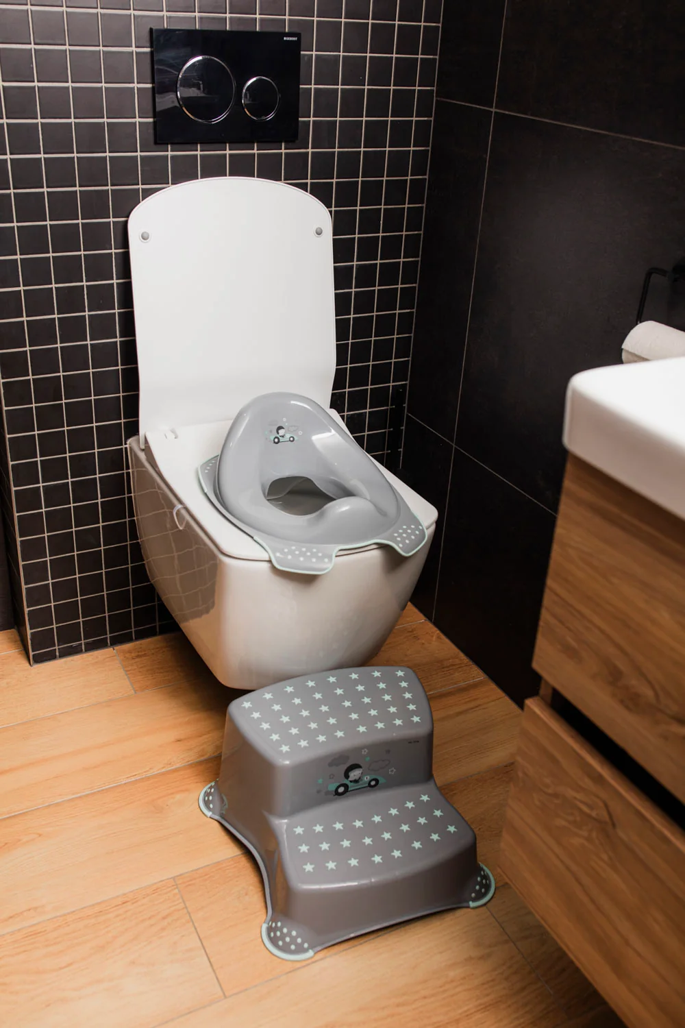 Zopa Stupínek k WC/umyvadlu "Unicorn", Grey/Pink 2