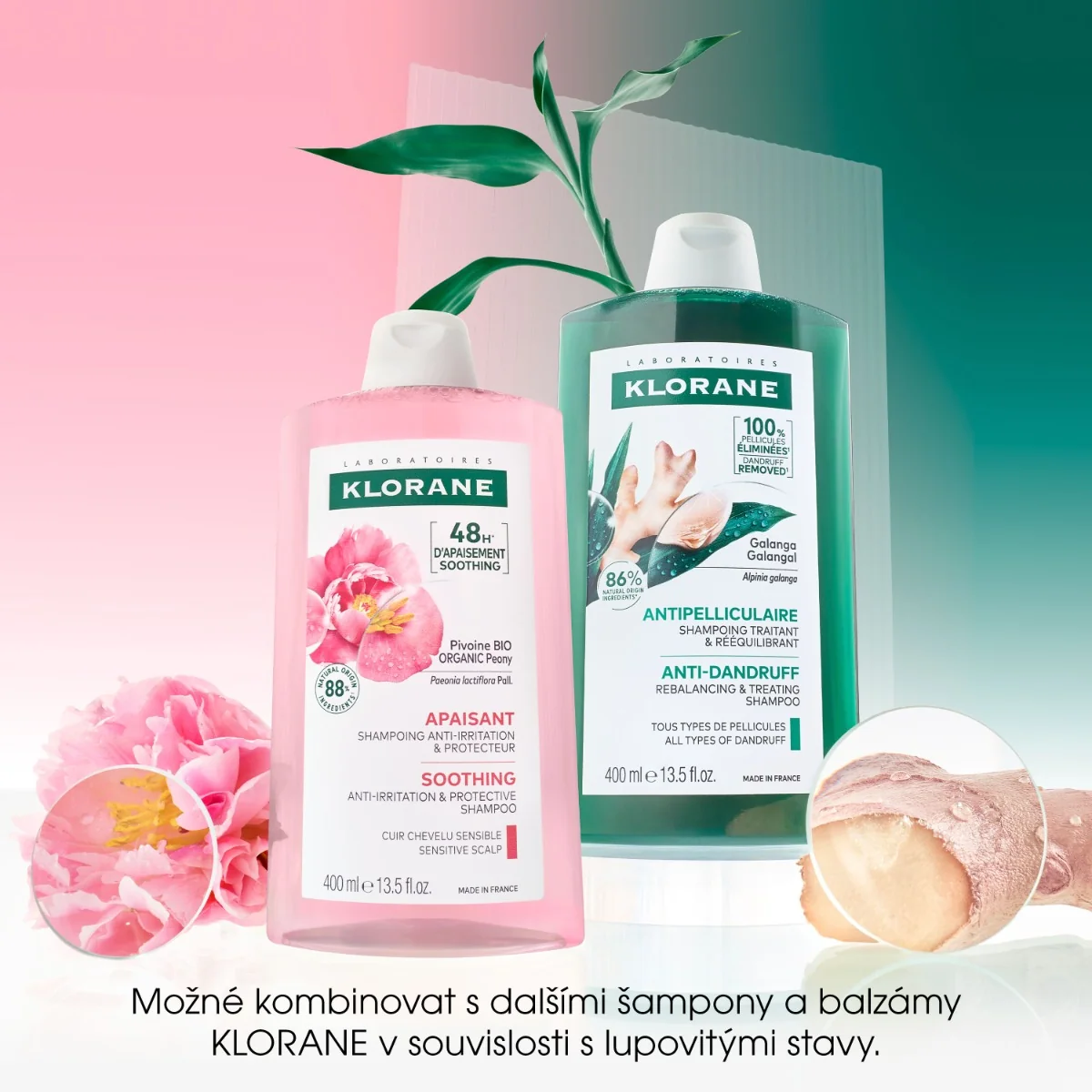KLORANE Šampon proti lupům s galangalem 400 ml