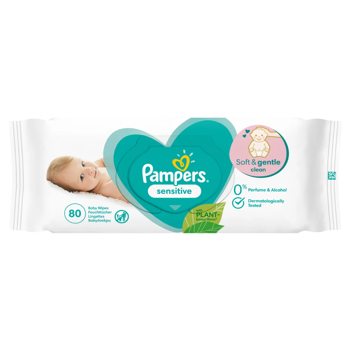 Pampers Sensitive vlhčené ubrousky 15x80 ks