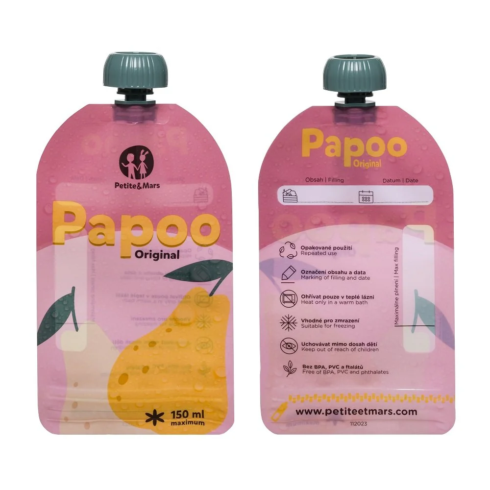 Petite&Mars Kapsička na jídlo Papoo Original - 6 ks 